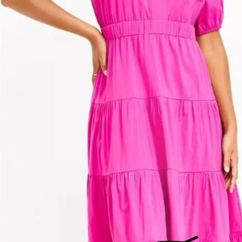 LOFT Pink Tiered Dress - Picture 1 of 3